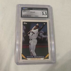 1993 Topps #217 Kevin Mitchell CGC 5.5 EX+